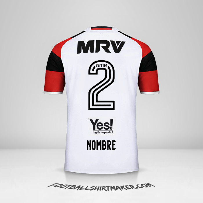 Jersey Flamengo 2016/17 Visita -  nombre - 2