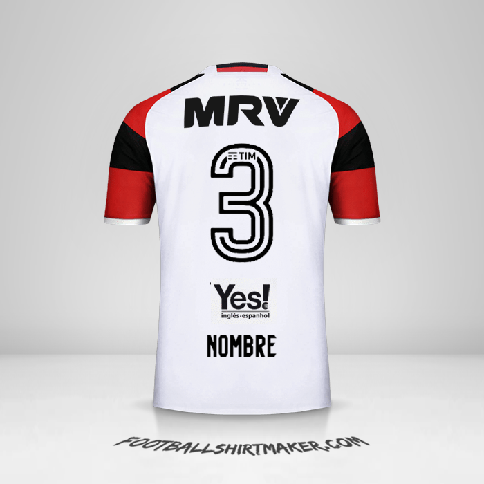 Jersey Flamengo 2016/17 Visita -  nombre - 3