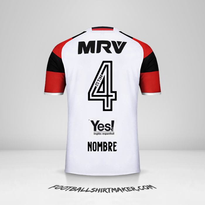 Camiseta Flamengo 2016/17 Visita -  nombre - 4