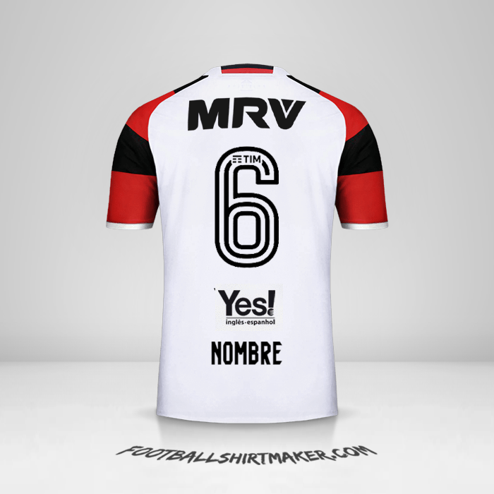 Jersey Flamengo 2016/17 Visita -  nombre - 6