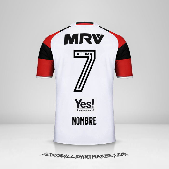 Jersey Flamengo 2016/17 Visita -  nombre - 7