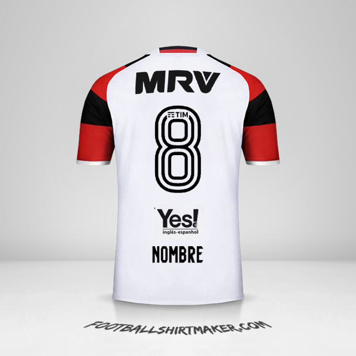 Jersey Flamengo 2016/17 Visita -  nombre - 8