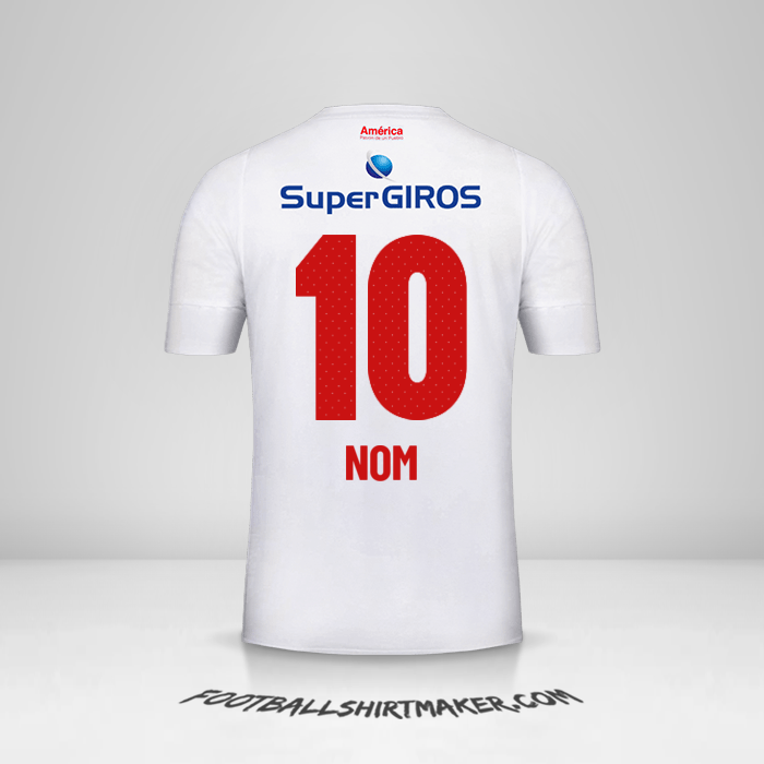Maillot America de Cali 2019/20 Extérieur -  nom - 10