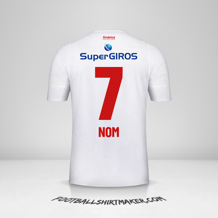 Maillot America de Cali 2019/20 Extérieur -  nom - 7