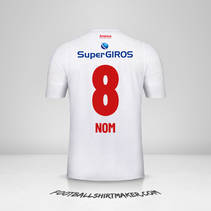 Maillot America de Cali 2019/20 Extérieur -  nom - 8