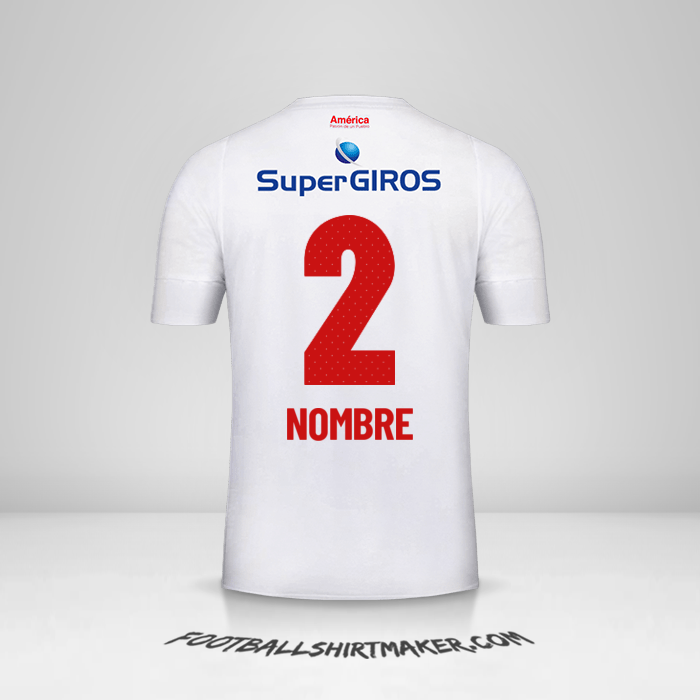 Camiseta America de Cali 2019/20 Visita -  nombre - 2