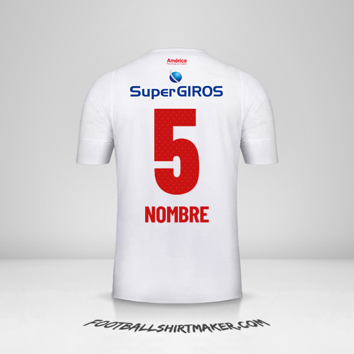 Camiseta America de Cali 2019/20 Visita -  nombre - 5