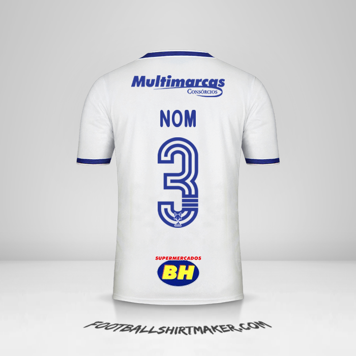 Maillot Cruzeiro 2020 Extérieur -  nom - 3