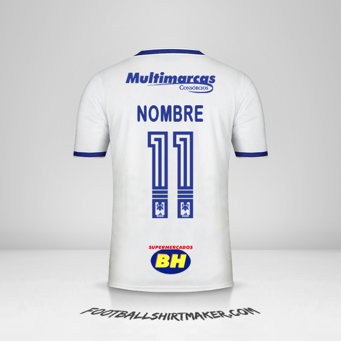 Camiseta Cruzeiro 2020 Visita -  nombre - 11