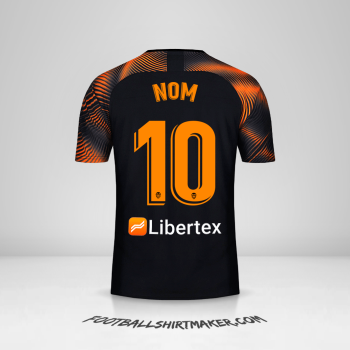 Maillot Valencia CF 2019/20 Extérieur -  nom - 10