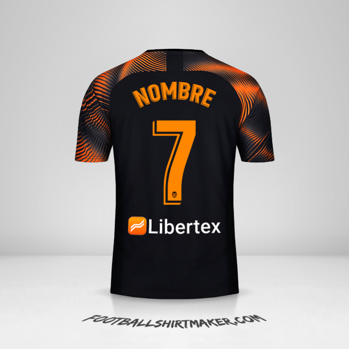 Jersey Valencia CF 2019/20 Visita -  nombre - 7