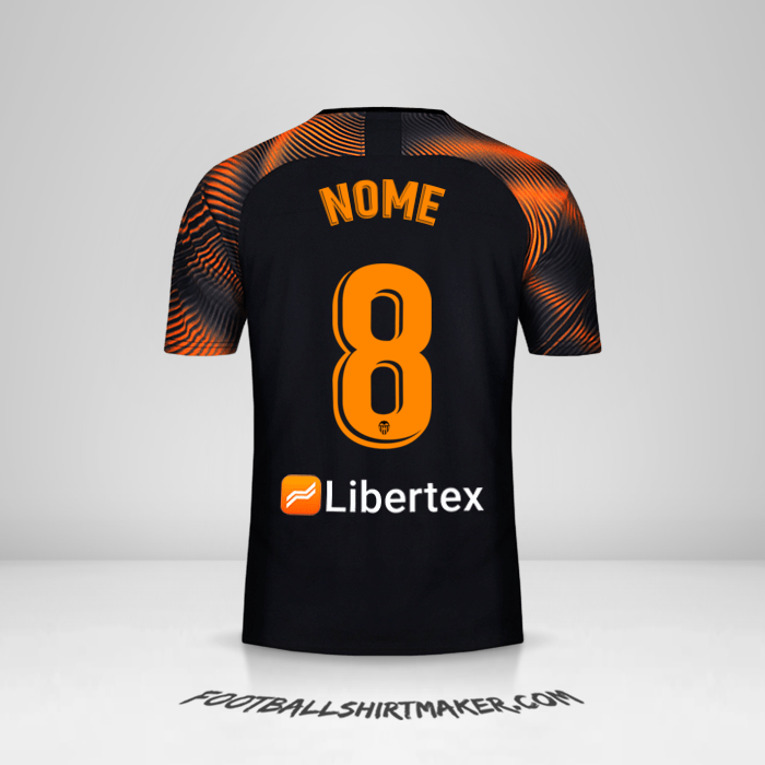 Maglia Valencia CF 2019/20 Seconda -  nome - 8