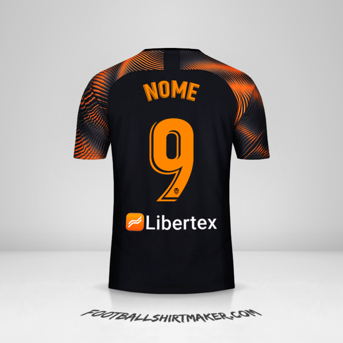 Maglia Valencia CF 2019/20 Seconda -  nome - 9