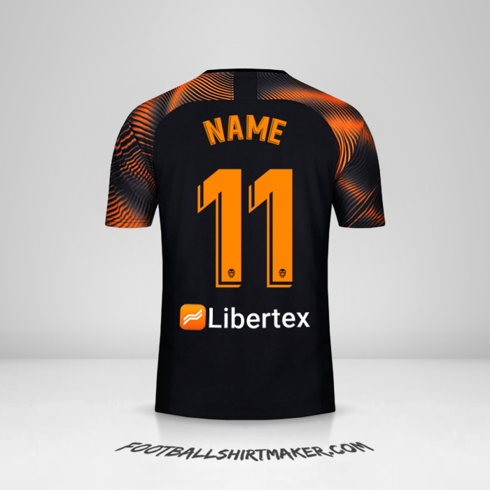 Jersey Valencia CF 2019/20 Away -  name - 11