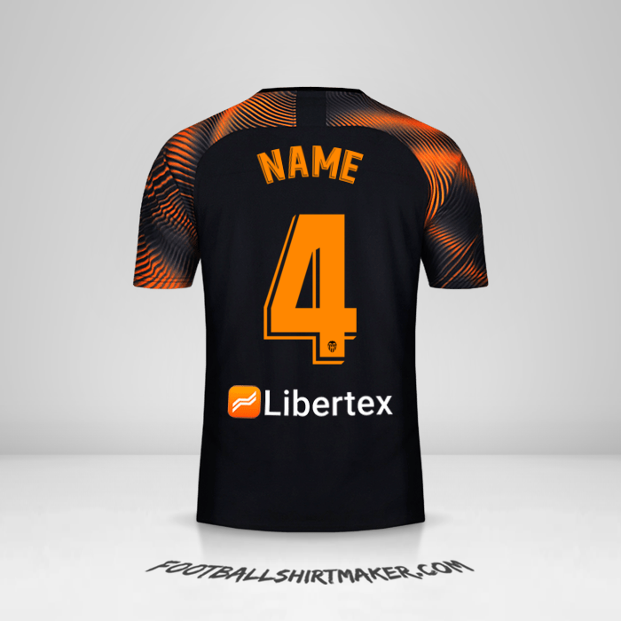 Jersey Valencia CF 2019/20 Away -  name - 4