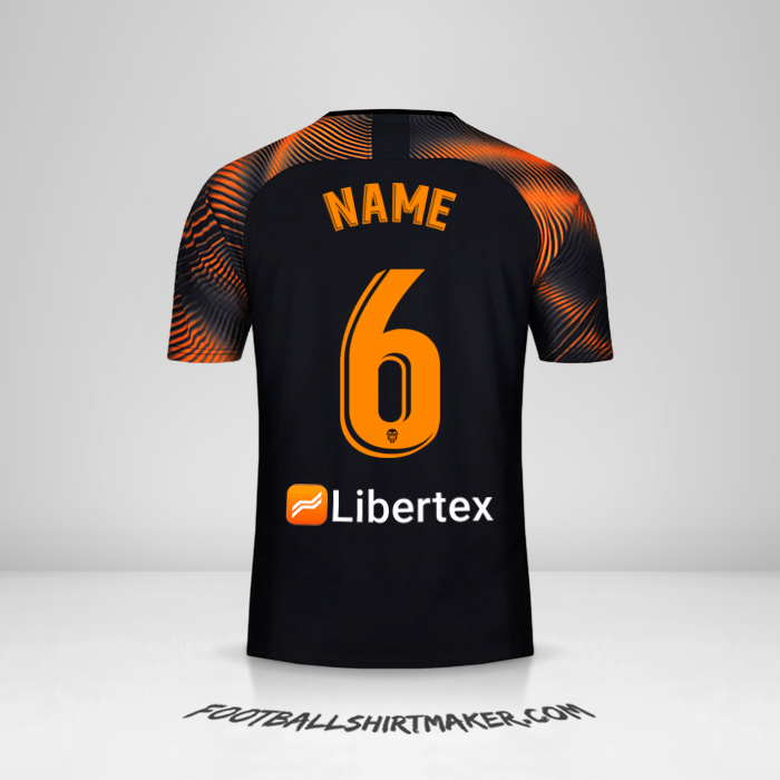 Jersey Valencia CF 2019/20 Away -  name - 6