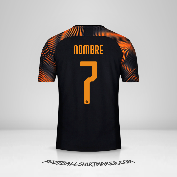 Camiseta Valencia CF Cup 2019/20 Visita -  nombre - 7