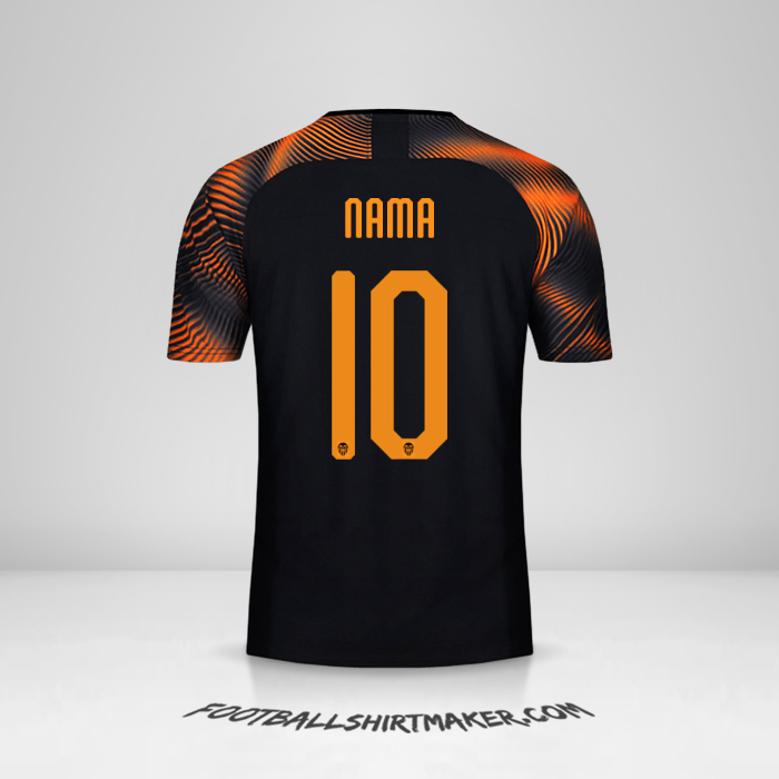 Jersey Valencia CF Cup 2019/20 Alternatif -  nama - 10