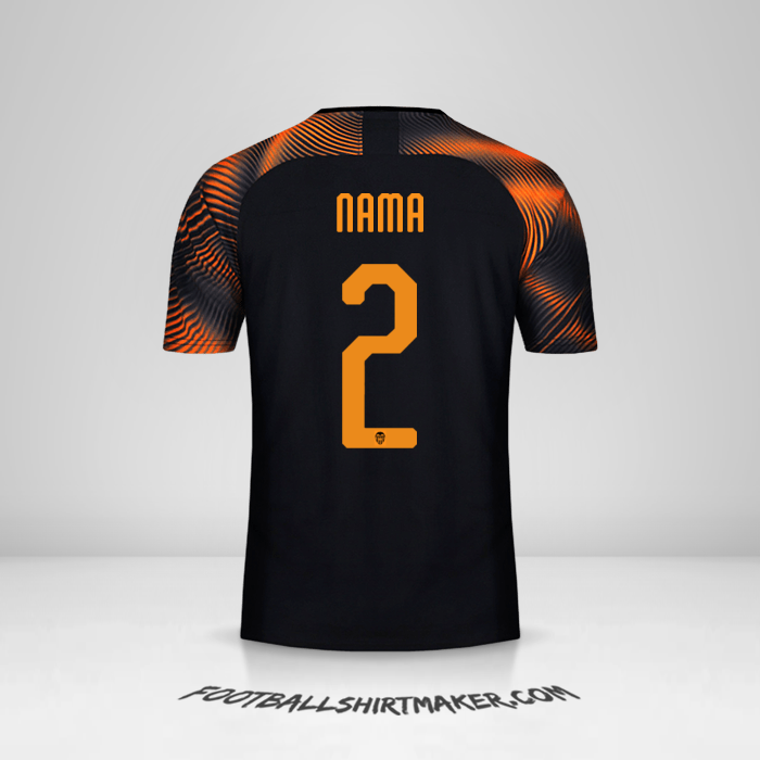 Jersey Valencia CF Cup 2019/20 Alternatif -  nama - 2