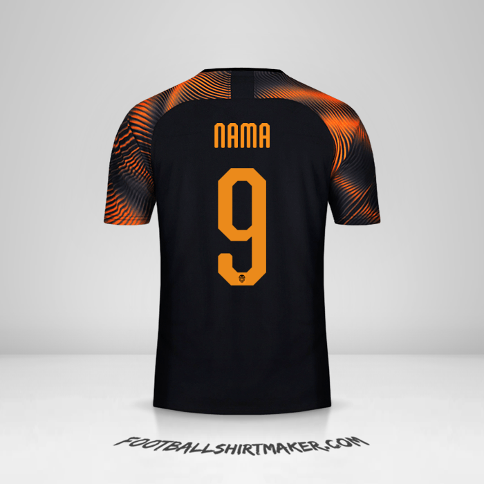 Jersey Valencia CF Cup 2019/20 Alternatif -  nama - 9