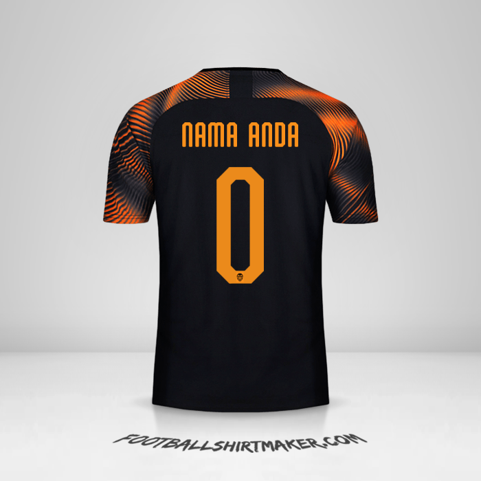Jersey Valencia CF Cup 2019/20 II -  nama anda - 0