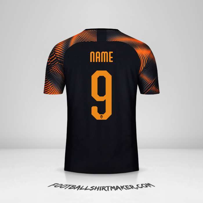 Jersey Valencia CF Cup 2019/20 Away -  name - 9