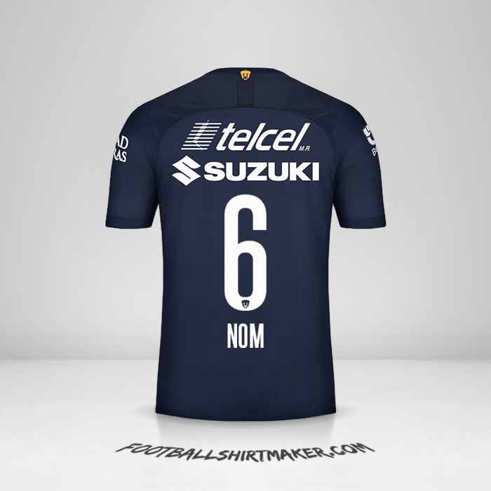 Maillot Pumas UNAM 2019/20 Troisième -  nom - 6