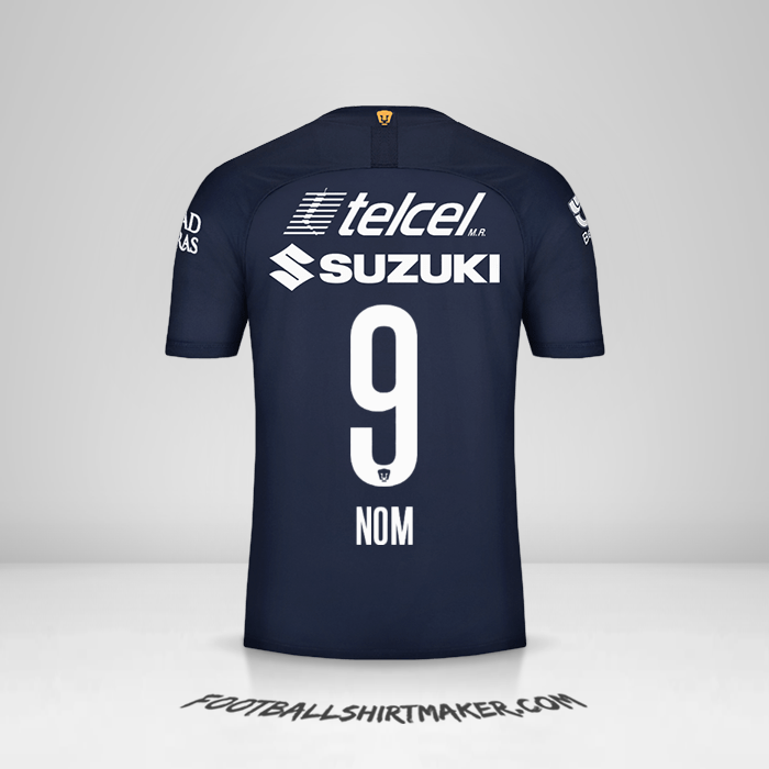 Maillot Pumas UNAM 2019/20 Troisième -  nom - 9