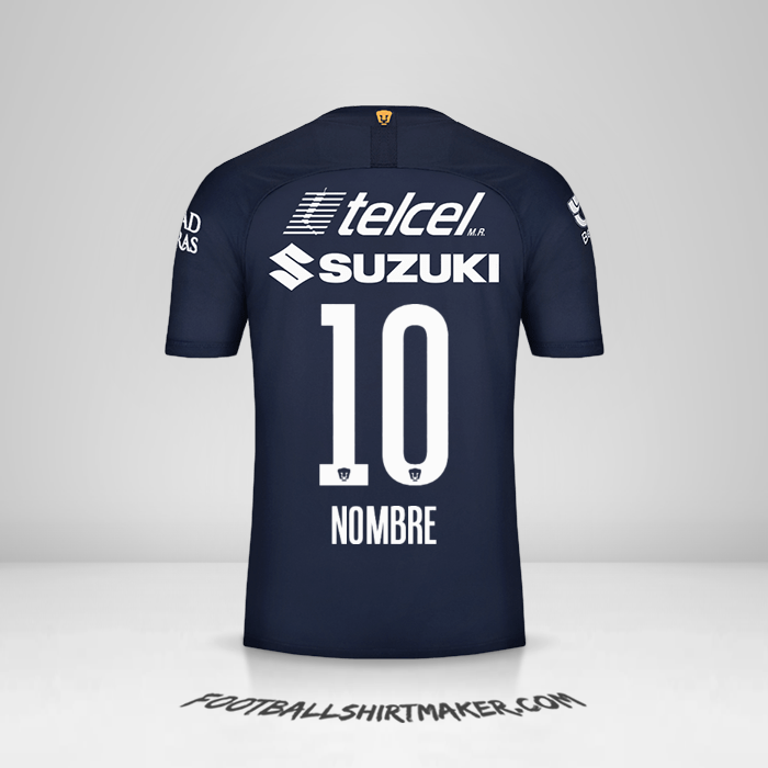 Jersey Pumas UNAM 2019/20 Tercera -  nombre - 10