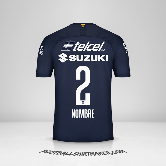 Camiseta Pumas UNAM 2019/20 Tercera -  nombre - 2