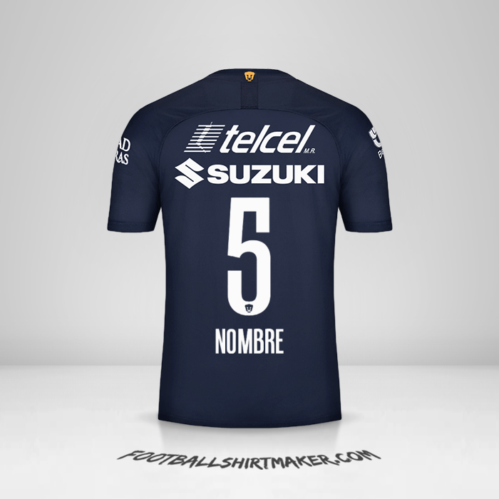 Camiseta Pumas UNAM 2019/20 Tercera -  nombre - 5