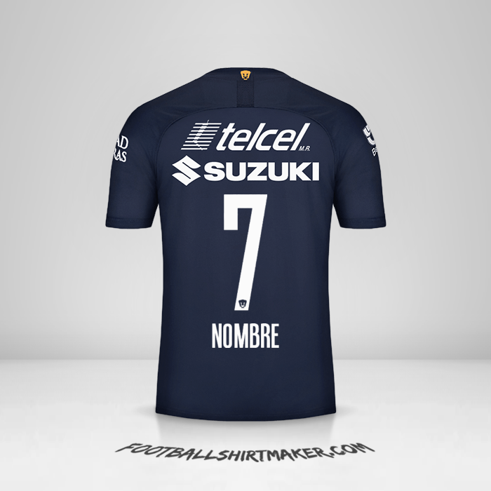 Camiseta Pumas UNAM 2019/20 Tercera -  nombre - 7