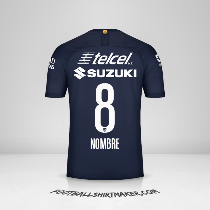 Jersey Pumas UNAM 2019/20 Tercera -  nombre - 8