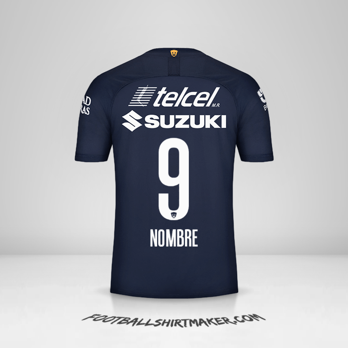 Camiseta Pumas UNAM 2019/20 Tercera -  nombre - 9