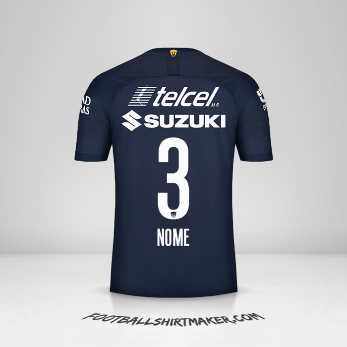 Camisa Pumas UNAM 2019/20 Terceira -  nome - 3