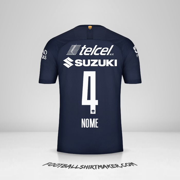 Camisola Pumas UNAM 2019/20 Terceira -  nome - 4