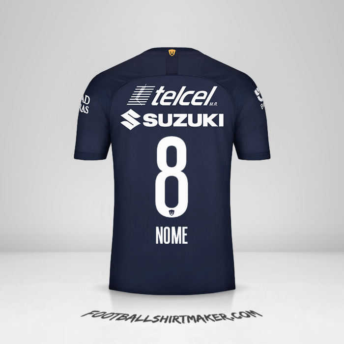 Camisola Pumas UNAM 2019/20 Terceira -  nome - 8