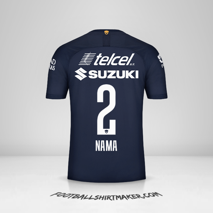 Jersey Pumas UNAM 2019/20 Ketiga -  nama - 2