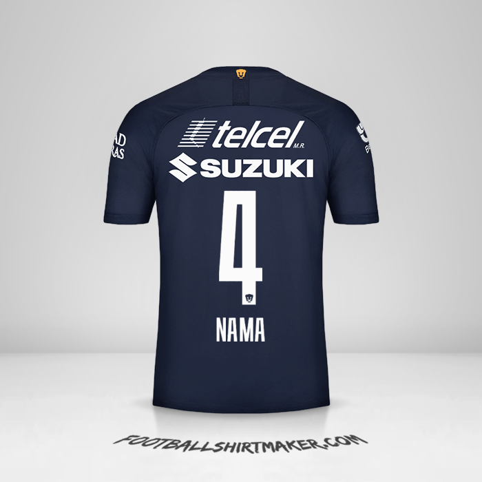 Jersey Pumas UNAM 2019/20 Ketiga -  nama - 4