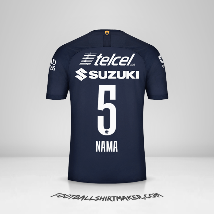 Jersey Pumas UNAM 2019/20 Ketiga -  nama - 5