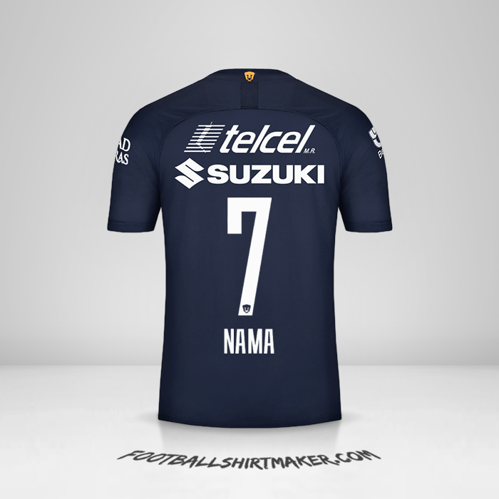 Jersey Pumas UNAM 2019/20 Ketiga -  nama - 7