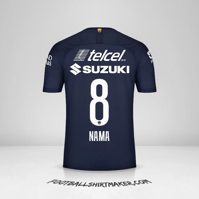 Jersey Pumas UNAM 2019/20 Ketiga -  nama - 8