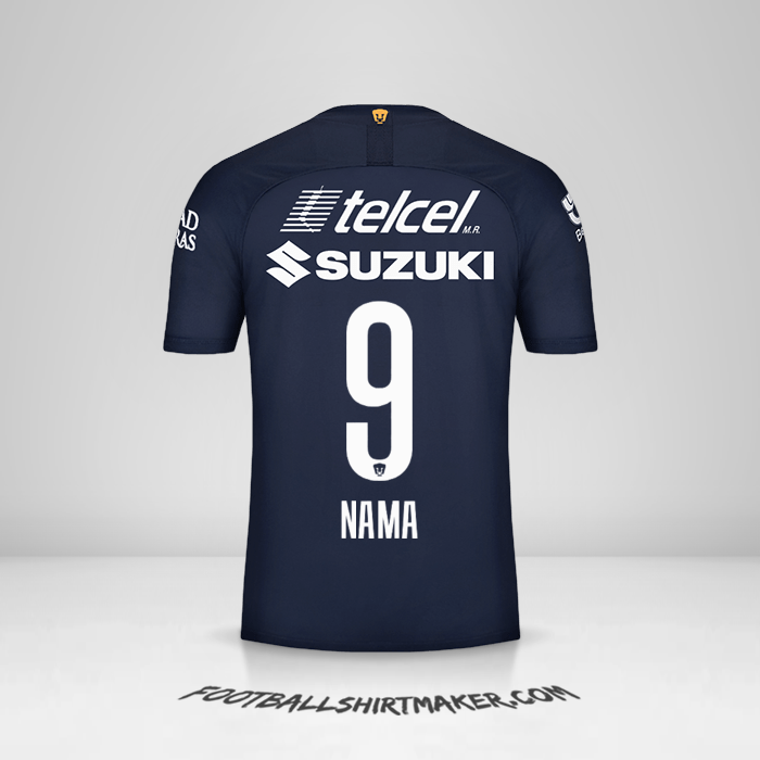 Jersey Pumas UNAM 2019/20 Ketiga -  nama - 9