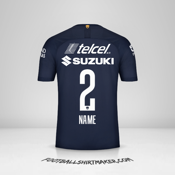 Jersey Pumas UNAM 2019/20 Third -  name - 2
