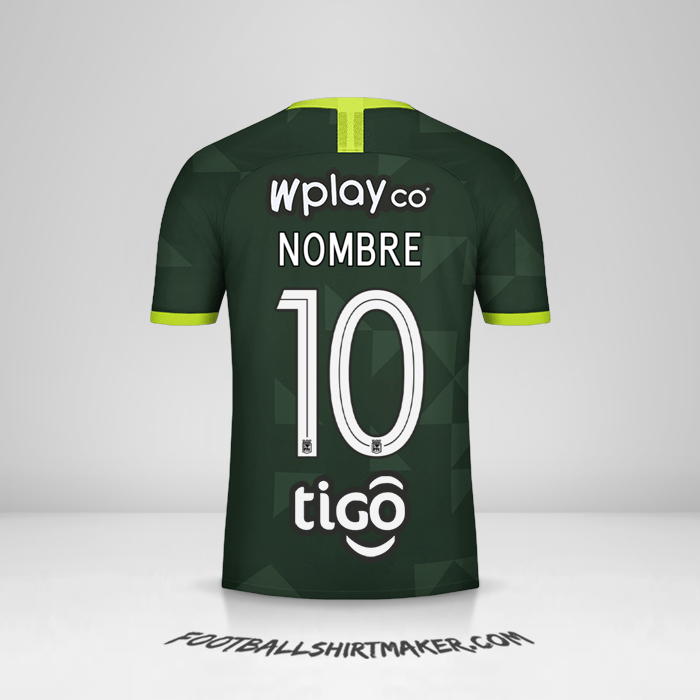 Camiseta Atletico Nacional 2020 Visita -  nombre - 10