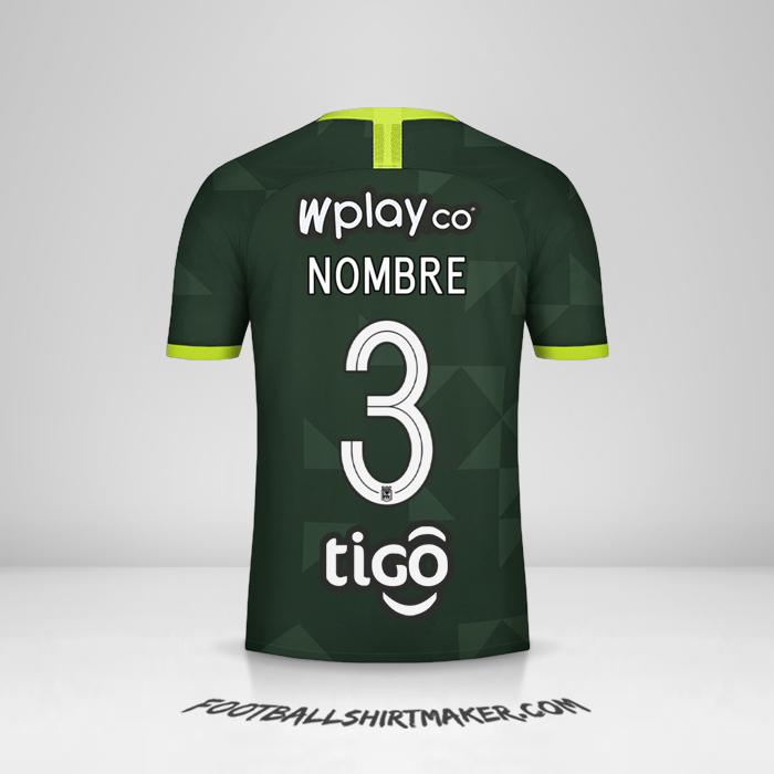 Jersey Atletico Nacional 2020 Visita -  nombre - 3