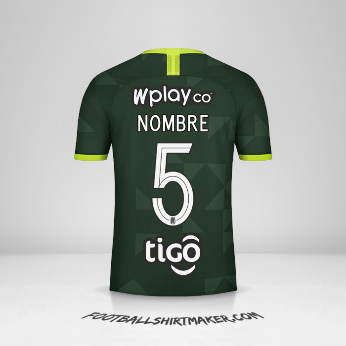 Jersey Atletico Nacional 2020 Visita -  nombre - 5