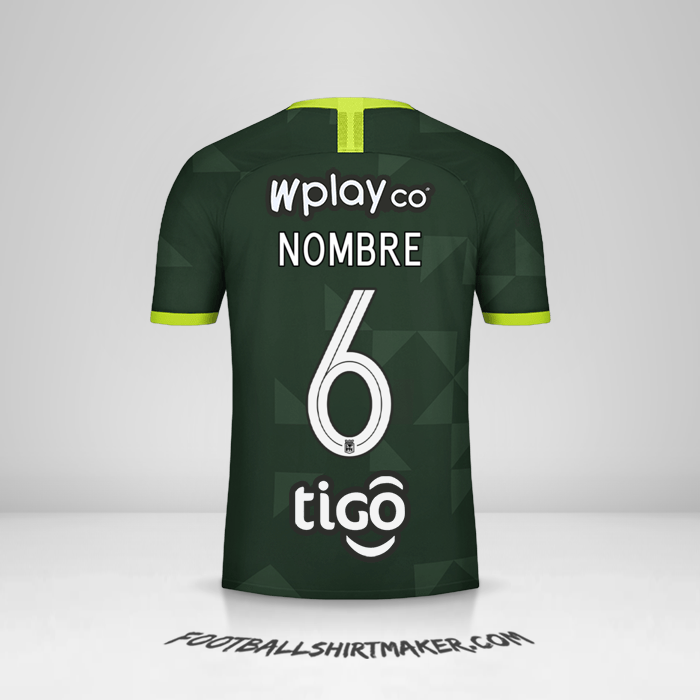 Jersey Atletico Nacional 2020 Visita -  nombre - 6