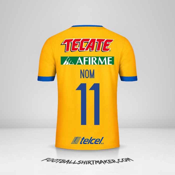 Maillot Tigres UANL 2017/18 -  nom - 11