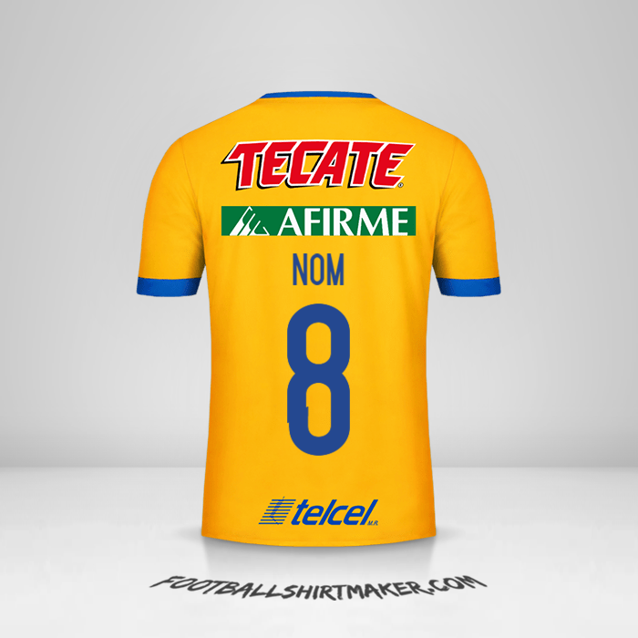 Maillot Tigres UANL 2017/18 -  nom - 8